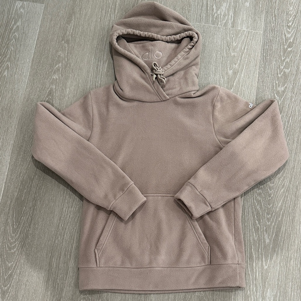 Alo Taupe fleece Hoodie